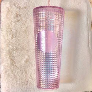 Starbucks 2020 holiday disco grid pink tumbler